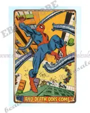 metal artwork 1988 VS Doc Ock Comic metal tin sign