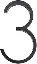 5 Inch Large House Number,Black Acrylic Modern Outdoor Address Sign for Yard Street and Mailbox, Self Adhesive Number for Door, Garbage Bins, Address Number (Number 3)