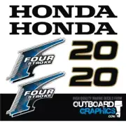 Honda BF20hp 4 stroke outboard engine decals/sticker kit