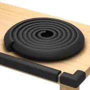 (Black) - Furniture Edge and Corner Guards 6.2M Protective Foam Cushion 5.5M Bum