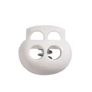 10 Pcs Plastic Cord Lock End Toggle Double Hole Spring Stopper Fastener