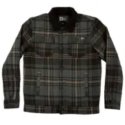Size Medium Salty Crew Bait Barge Plaid Jacket - Green