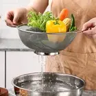 1/3 Pcs Stainless Steel Mesh Small Perforated Strainer Colander Set/s
