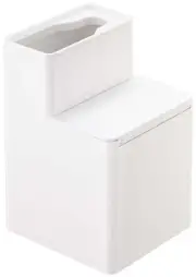 Replacement brush, storage, flushable toilet brush, stongue de white, about W11X