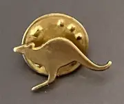 Australian Kangaroo Gold Coloured Metal Pin Badge