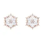 AUTHENTIC SWAROVSKI BRAND NEW Magic Pierced Earrings Snowflake Rose Gold 5428429
