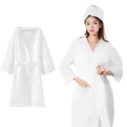 Disposable Bathrobe and Hair Caps Bathing Accesories for Spa and Fitness Centers