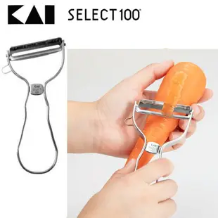asdfkitty*貝印 SELECT 100 18-8不鏽鋼刨刀/削皮刀/蔬果刮皮器 DH-3000-日本正版商品