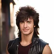 Mullet wig Adult Funny Wigs for Men Pop Rock Wig Joe Dirt Wig for 70s 80s Wig Brown Halloween Wigs