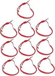 [Yardwe] Minimalist Style 10 Pcs Red String Bracelets String Bracelet Bands for Women Men Boy Girl Lightweight Decorative Wrist Chains
