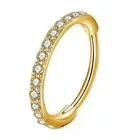 Hinged Rings Micro Zirconia Earring Cartilage Nose Hoop Septum; N1N6