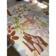 West Elm Mosey Me Linen Tablecloth. Brand New Multicolored Modern Floral…