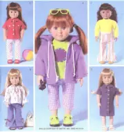 PATTERN toSEW 18inch doll hoodie flare jeans peasant 70s clothes Butterick 4089