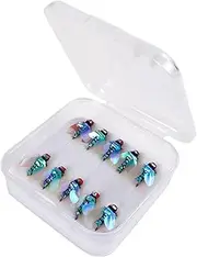 Fishing Lure Spinnerbait | 10X Fly Trout Lures Kit | Bait Making Tools, Barbed Fish Catcher, Realistic Design, Jig Accessories for Bass Salmon Pike