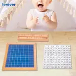木製 1-100 數字板木製數字計數托盤,適合兒童生日