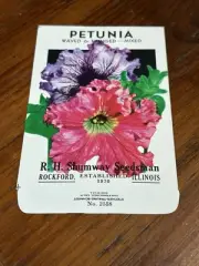 NOS Petunia Seed Pack From R. H. Shumway Rockford, Illinois