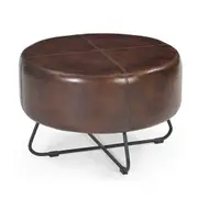 Chestnut Leather Coffee table/Ottoman