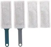 GOOHOCHY 1Set Reusable Dust Cleaner Multi Function Household Duster Brush for Home and Car Cleaning Includes Replacement Cloths and Efficient Dusting Tool