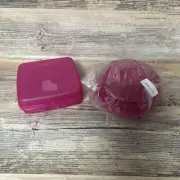 Tupperware Mini Salad Keeper AND Sandwich Keeper in Pink New B94