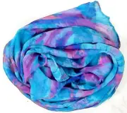 Blue Floral Printed Soft Chiffon Scarf Stole Neck Wrap Scarves 56cm X 196 cm