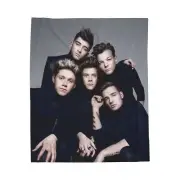 Plush Blanket, One Direction 1D Louis Zayn Niall Harry Liam, Throw Blanket
