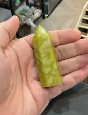 LEMON JADE Mini Tower Point Natural Crystal Decoration Carving 7cm