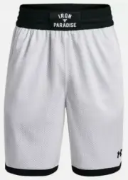 Under Armour Project Rock Iron Paradise White Mesh Shorts Size Large 1361618 100