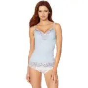 Rhonda Shear Cross Dye Pinup Camisole 585-225 in Light Blue/Mocha , Large