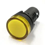 11-2632, Philmore YELLOW 1" Inch Round Flat Top LED Indicator Lamp 12-14V DC