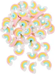 Veemoon 50pcs Decorative Rainbow Shaped Mini Erasers for Fun Kawaii Pencil Erasers for Classroom and Office Use Engaging Design for Pencil and Colored Marks