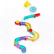 Playgro Splash and Slide, Bath Time, Water Cascade, Colourful ramp, Easily Sticks to The Side of The Bath Wall, Fun configurations, +12m
