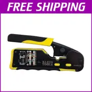 110 Ratcheting Modular Crimper and Wire Stripper for RJ45/RJ11 - Durable Tool