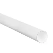 Aviditi White Mailing Tubes with Caps, 3" x 20", Pack of 24, for Shipping, St...