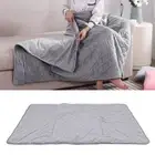 (Gray)Usb Heated Blanket 3 Temperature Levels 1H Timing Soft Comfortable Mach