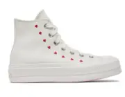 NEW CONVERSE Chuck Taylor Lift Platform High Embroidered Hearts A01599C SZ 9