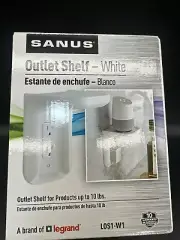 Outlet Shelf White SANUS Outlet Cover With A Shelf {F}