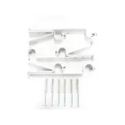 Windoware 25-28mm White Double Curtain Rod Bracket - 3 Pack