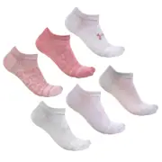 Under Armour Women's Essential No Show 6 Pack Socks Pink Elixir/Prime Pink/Pink Elixir Size M (W6-10)