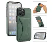 ZY iPhone 14 Pro Case with Card Holder Stand - Green