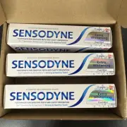 Sensodyne Extra Whitening Sensitive Teeth and Cavity Prevention Toothpaste, 3pk