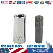 1/4 Square Drive to 1/4 Hex Shank Socket+1/4 Drill Socket Adapter