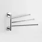 Swivel Towel Bar with 3 Arms Wall Mounted Towel Rail Rack Towel Holder