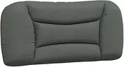 vidaXL Upholstered Headboard Pillow in Dark Grey - 90 cm Soft Fabric Cushion with Supportive PP Fibre Filling, Convenient Zipper and Versatile Installation Options for Bedroom Comfort