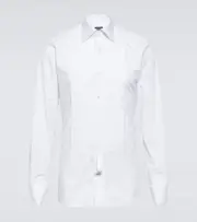 [Tom Ford] Tom Ford Cotton voile tuxedo shirt UK 17 white