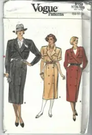 Vogue Sewing Pattern 9159, Vintage Coat Dress, Size 14 - 18, Uncut