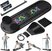 Pilates Reformer Machine for Home, 6-in-1 Foldable Pilates Reformer Board with Unassisted Abdominal Board, Elbow Support, Resistance Bands, Pilates Board, Home Gym Workout Equipment