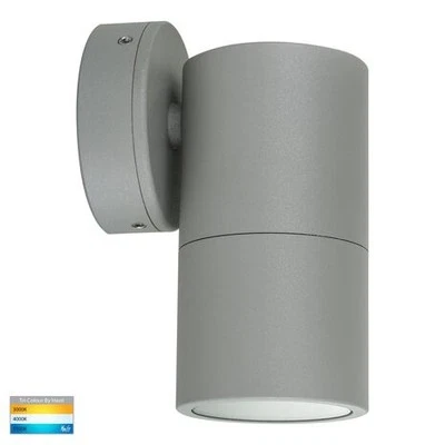 Piaz Stainless Steel TRI Colour Fixed Down LED Wall Pillar Light