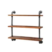 Rustic Display Wall Shelves Industrial DIY Pipe Shelf Brackets