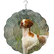 Brittany Red Dog Breed Wind Spinner, yard decoration, dog wind spinner