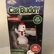 NEW Gemmy Airblown Inflatable Snowman Car Buddy 3 Ft LED Light Christmas